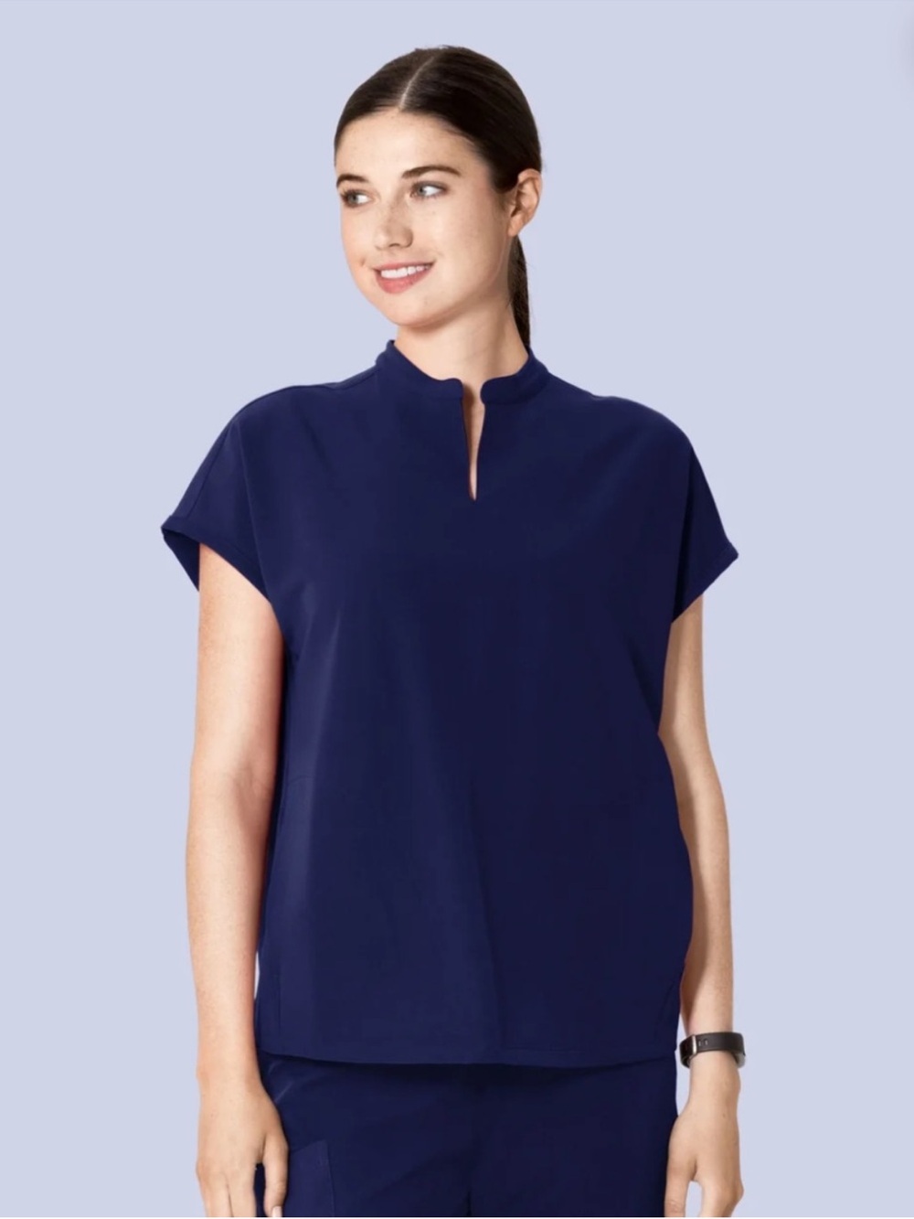 Mandala scrub top in navy